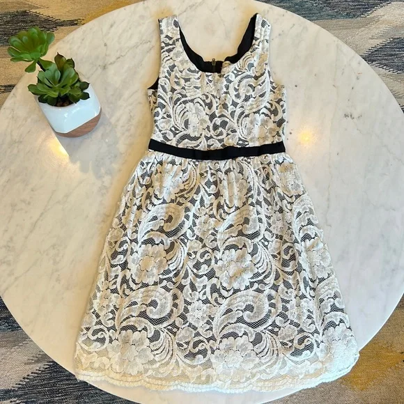chinese dress ladies Women's Petite Ruffled Lace Dress – Online Warehouse Sale main image 0